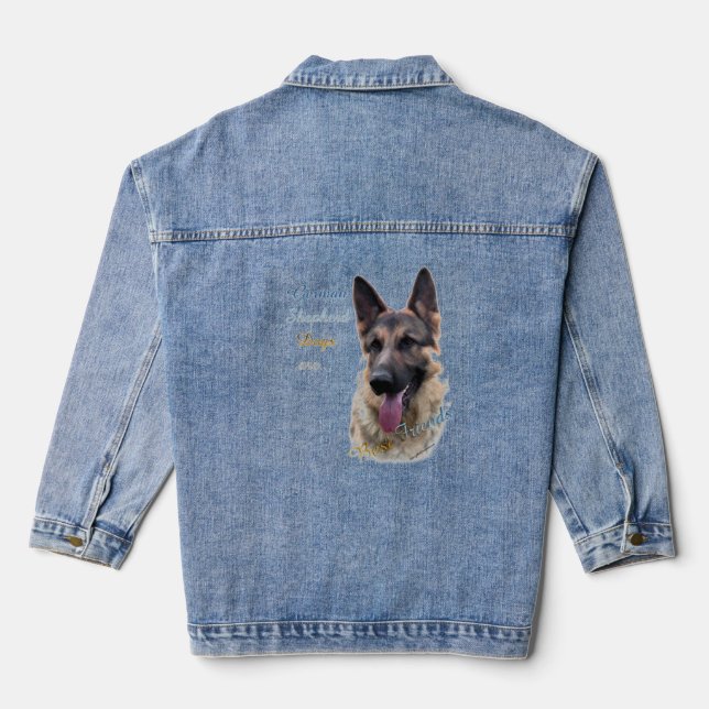Veste En Jean Chien berger allemand Best Friend 2 - Sticker (Verso)