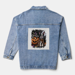 Veste En Jean Chien Boston Terrier Halloween