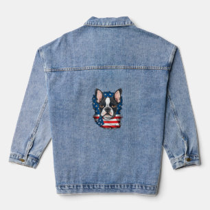Veste En Jean Chien Chien Chien Chien Chien Chien Chiot Américai