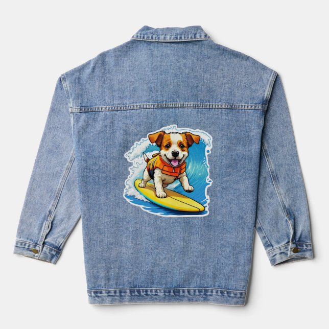 Veste En Jean Chien de surf (Verso)