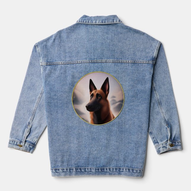 Veste En Jean Chien malinois (Verso)