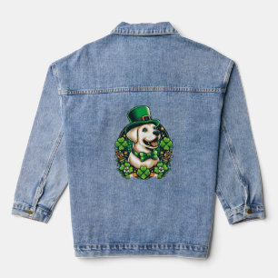 Veste En Jean Chien mignon de la Saint Patrick