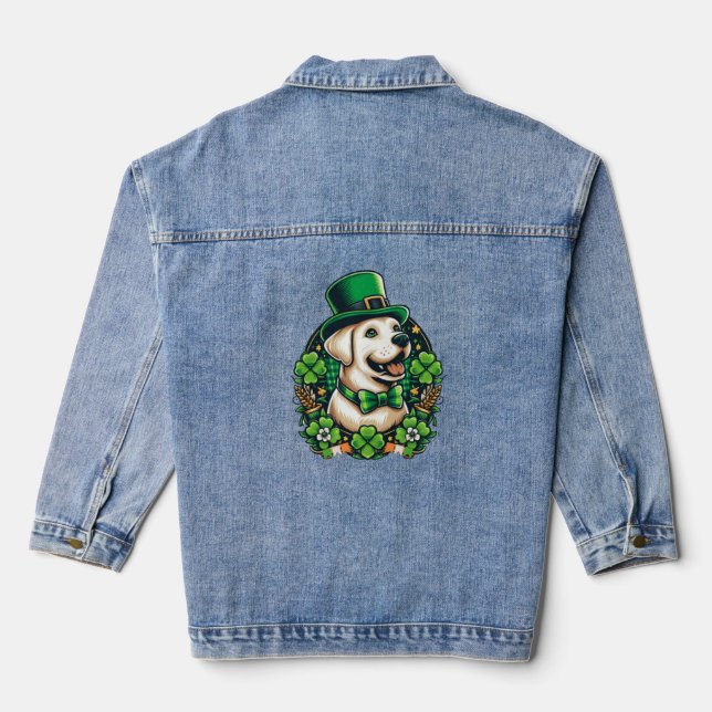 Veste En Jean Chien mignon de la Saint Patrick (Verso)