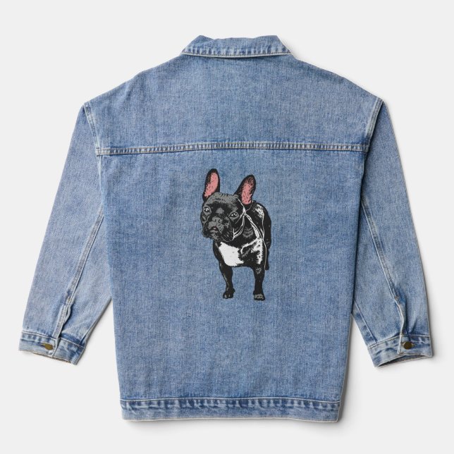Veste En Jean Chiffre de taureau français (Verso)