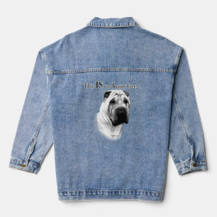 Veste En Jean Chinois Sharpei Joyeux visage Denim Jacket