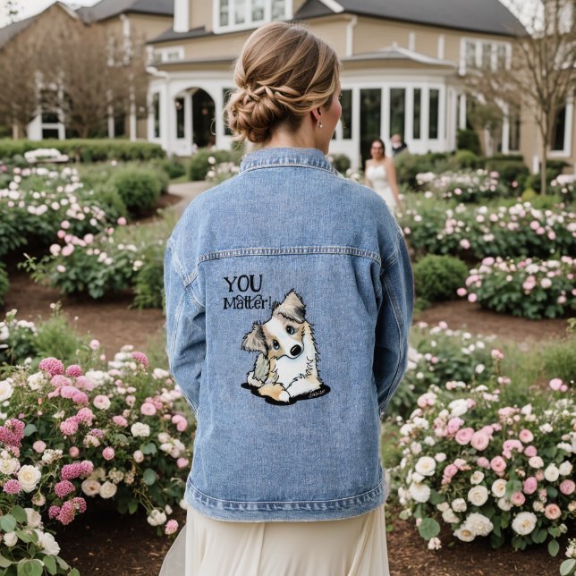 Veste En Jean Chiot de berger australien (Mariage Retour)