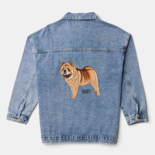 Veste En Jean Chow Chow dog cartoon