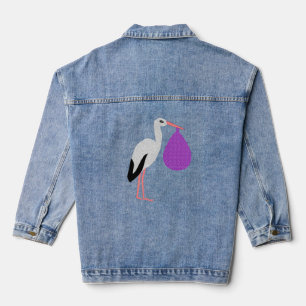 Veste En Jean Cigogne bébé neutre de genre Violet