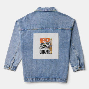 Veste En Jean Citation de girafe drôle design vintage vecteur T-