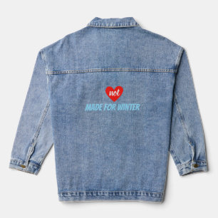Veste En Jean Citation de la saison hivernale moderne Texte Noir