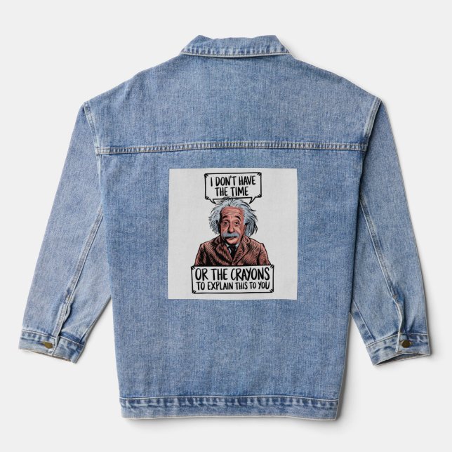 Veste En Jean Citation drôle et sarcastique (Verso)