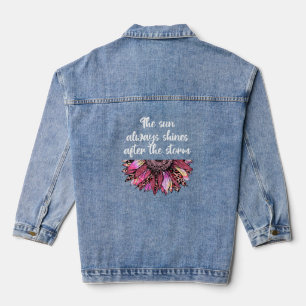 Veste En Jean Citation motivante du tournesol