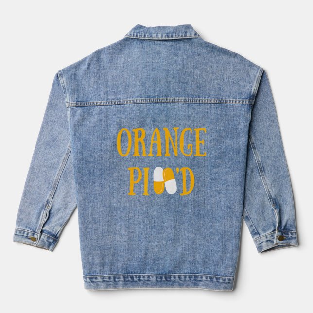 Veste En Jean Citation Orange Pilld Stylet écriture manuscrite (Verso)