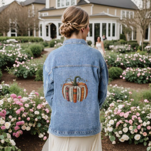 Veste En Jean Citrouille d'automne livre d'amour livre d'Hallowe