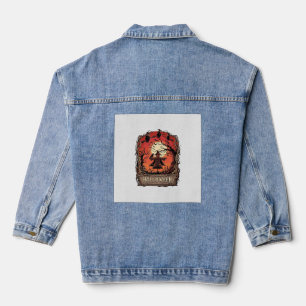 Veste En Jean Citrouille d'Halloween Épouvantail Sorcières Plein