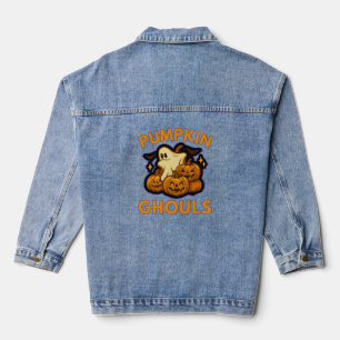 Veste En Jean Citrouilles de fantômes Halloween Fantôme & Jack-O