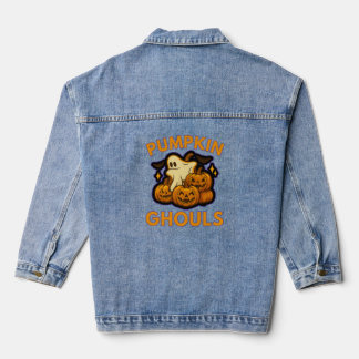 Veste En Jean Citrouilles de fantômes Halloween Fantôme & Jack-O