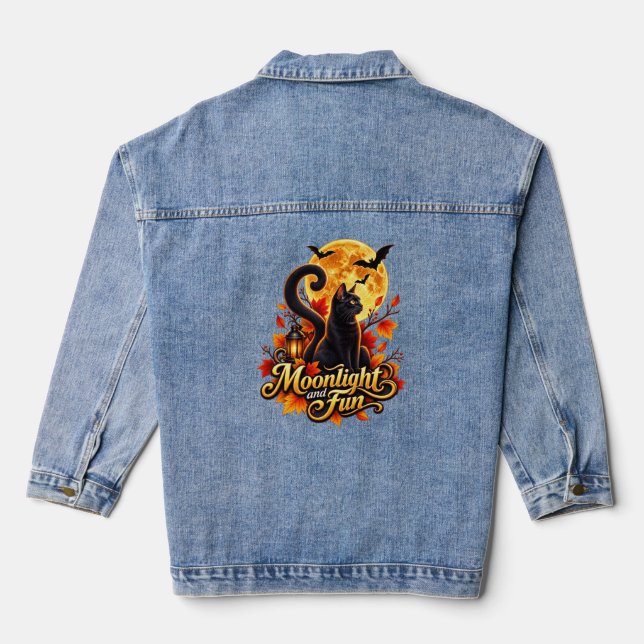 Veste En Jean Clair de lune et amusement (Verso)