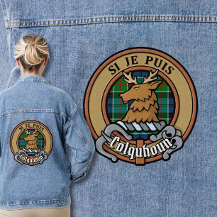 Veste En Jean Clan Colquhoun Crest sur Tartan