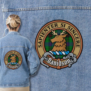 Veste En Jean Clan Davidson Crest sur Tartan