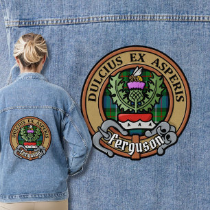 Veste En Jean Clan Ferguson Crest sur Tartan