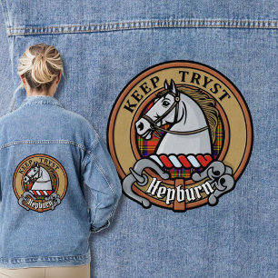 Veste En Jean Clan Hepburn Crest sur Tartan