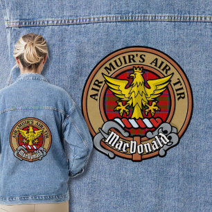 Veste En Jean Clan MacDonald de Keppoch Crest sur Tartan