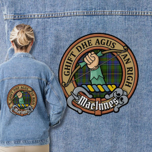 Veste En Jean Clan MacInnes Crest sur Tartan