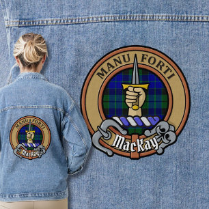 Veste En Jean Clan MacKay Crest sur Tartan