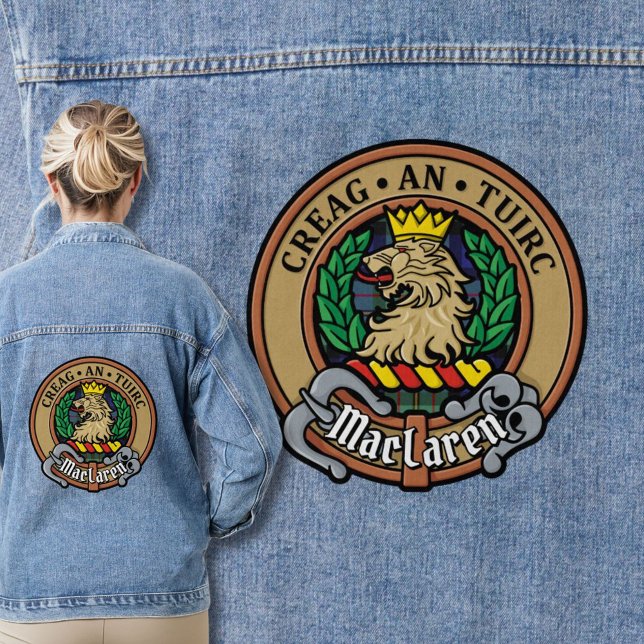 Veste En Jean Clan MacLaren Crest sur Tartan (Créateur téléchargé)
