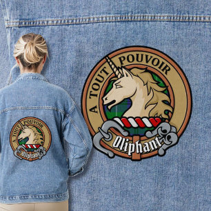 Veste En Jean Clan Oliphant Crest sur Tartan
