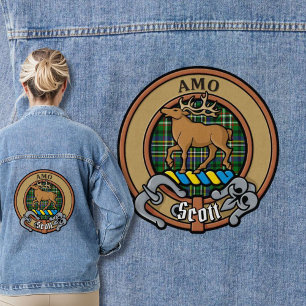 Veste En Jean Clan Scott Crest sur Green Tartan