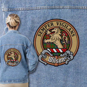 Veste En Jean Clan Wilson Crest sur Tartan moderne