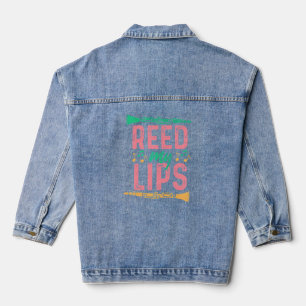 Veste En Jean Clarinet Reed Mes Lèvres Pour Femmes Et Filles