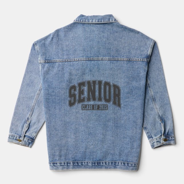 Veste En Jean Classe supérieure de 2025 Bold Blackout (Verso)