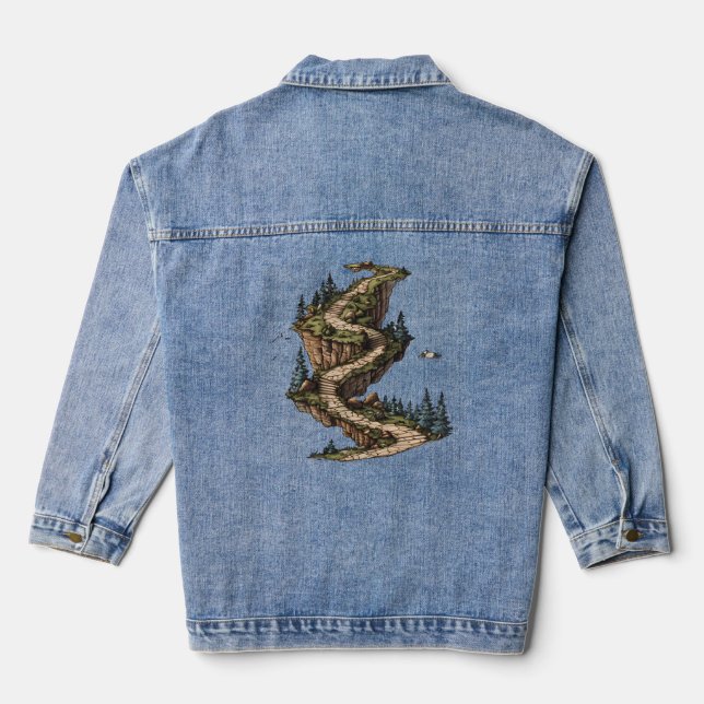 Veste En Jean Classique Le Chemin Vers Le Ciel (Verso)