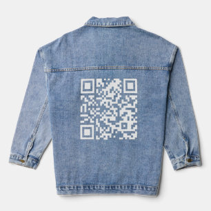 Veste En Jean Code QR indiquant Nett Kann Ich Auch Bringt Aber N