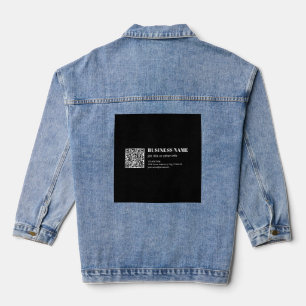 Veste En Jean Code QR personnalisé & Texte rétro-moderne modifia