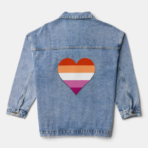 Veste En Jean Coeur de fierté lesbienne