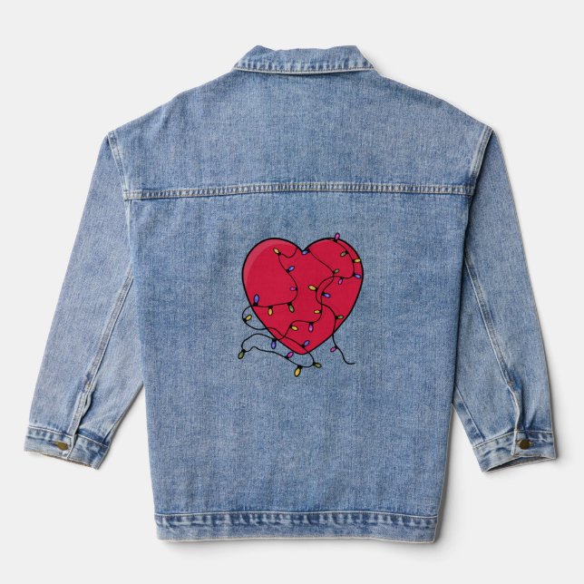 Veste En Jean Coeur éclairé (Verso)