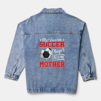 Veste En Jean Coeur Mon Joueur De Football Préféré M'Appelle Mèr