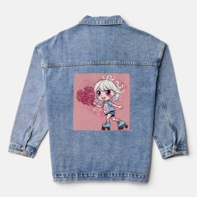 Veste En Jean coeur valentin (Verso)