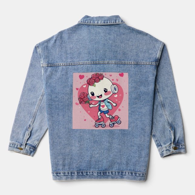 Veste En Jean coeur valentin (Verso)