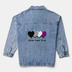 Veste En Jean Coeurs de fierté de l'homosexualité
