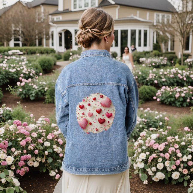 Veste En Jean Cœurs qui tombent (Mariage Retour)