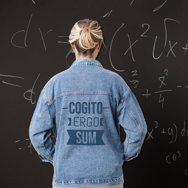 Veste En Jean Cogito ergo sum - phrase latine (Créateur téléchargé)