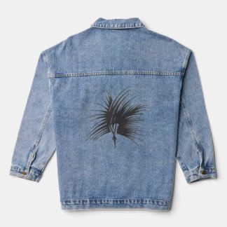 Veste En Jean Coiffure Tribale Abstraite Noir Blanc Art de Tatou