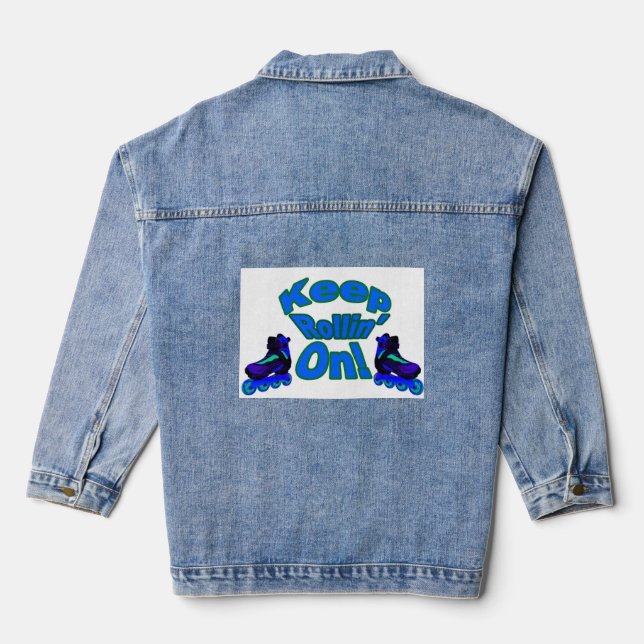 Veste En Jean Collection anneaux, notes et objets de café (Verso)