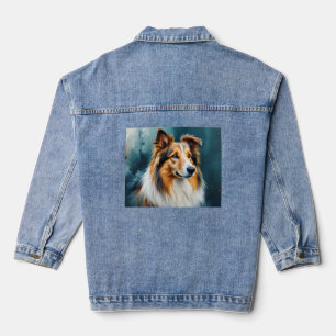 Veste En Jean Collie Portrait