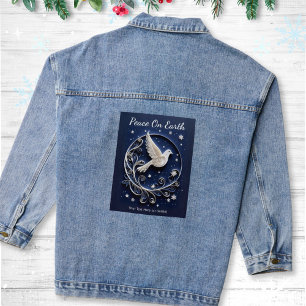 Veste En Jean Colombe de la Paix Élégant Ciel Nocturne en Faux P